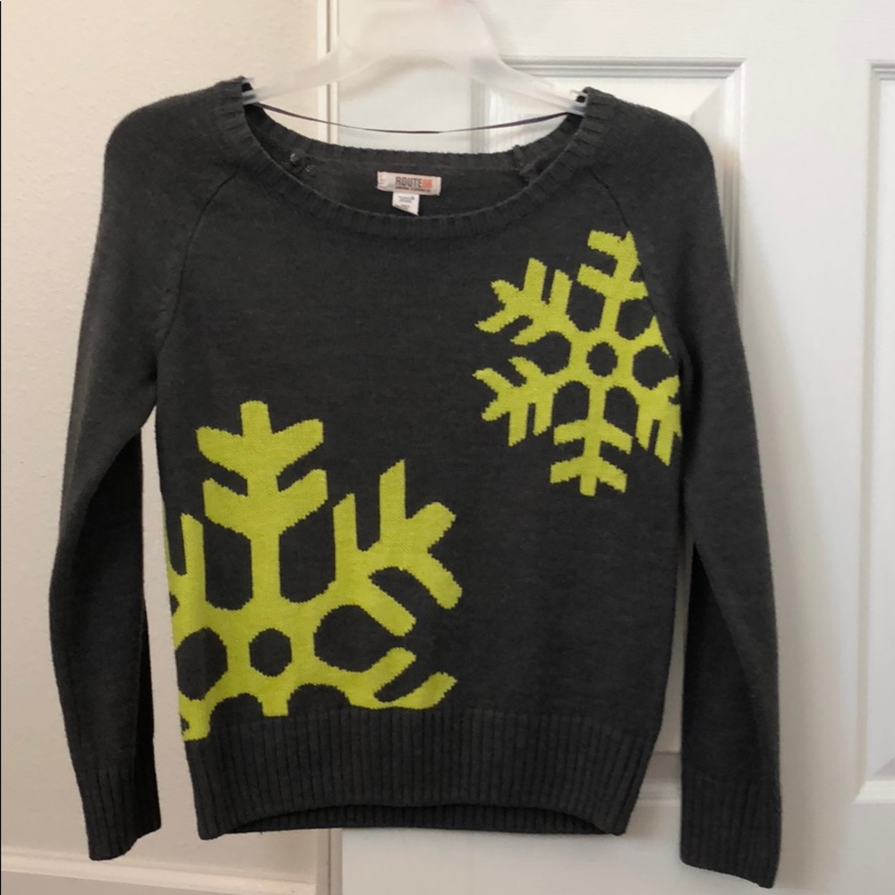 Grey snowflake sweater